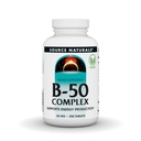 Source Naturals B-50 Complex 50 mg B-vitamins for Energy Production Support - 250 tablettia