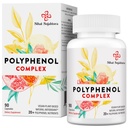 67 500 MG Polyfenoler Supplement - Kraftfulla antioxidanter och polyfenol för åldersförsvar, polyfenol Superfood, Quercetin, Resveratrol, grönt te, växtbaserad och energi, immunstöd, 90 kapslar