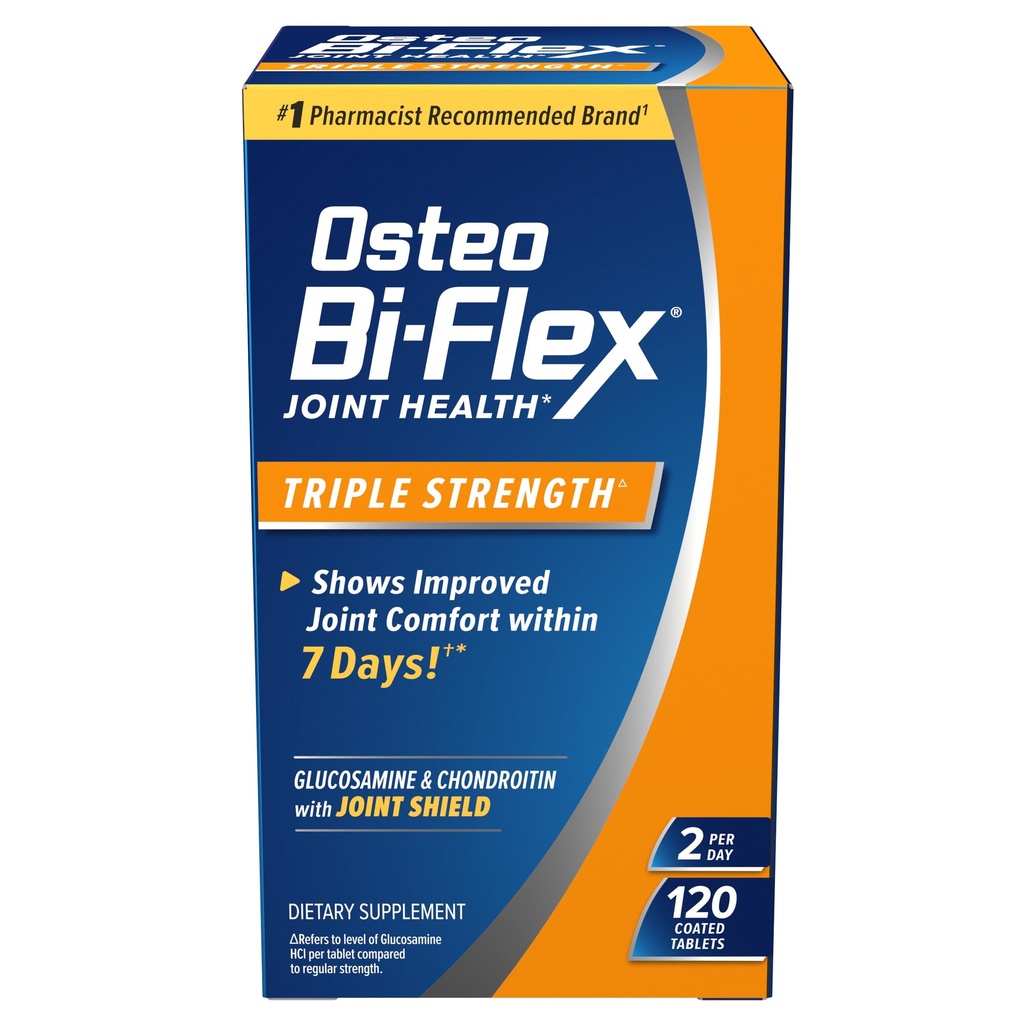 Osteo Bi-Flex Triple Strength(5), glukosamiinikondroitiini C-vitamiinin kanssa Joint Health Supplement, päällystetyt tabletit, 120