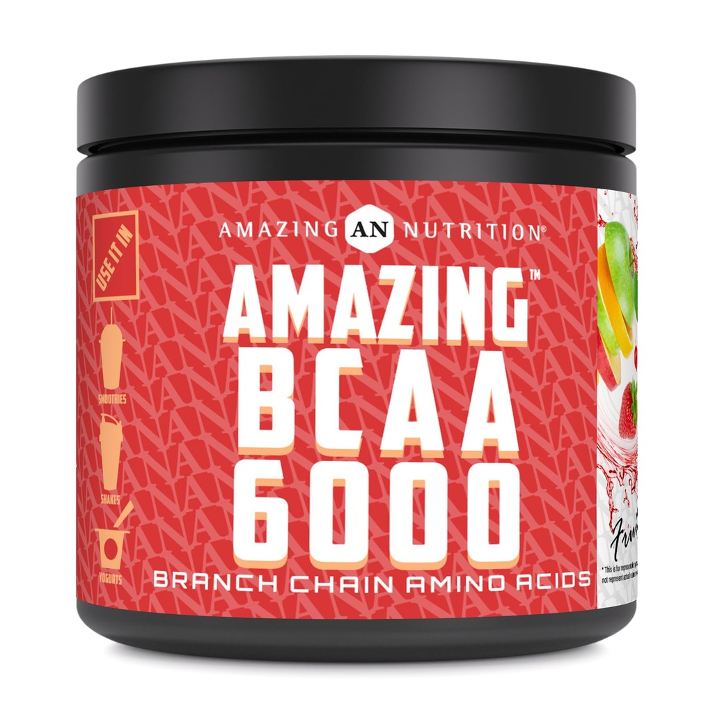 Fantastisk näring Fantastisk BCAA 6000 | 6 Grams BCAA Per Servering | 30 Servings Powder | Branched Chain Amino Supplement | Made in USA (Natural Fruit Punch)