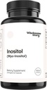 Wholesome Story Myo-Inositol Supplement | Inositol Powder Capsules | Myoinositol | 2000mg Per Servering | 500mg Per Capsule | Manlig och kvinnlig fertilitet Supplement | Vitamin B8 | 120 kapslar