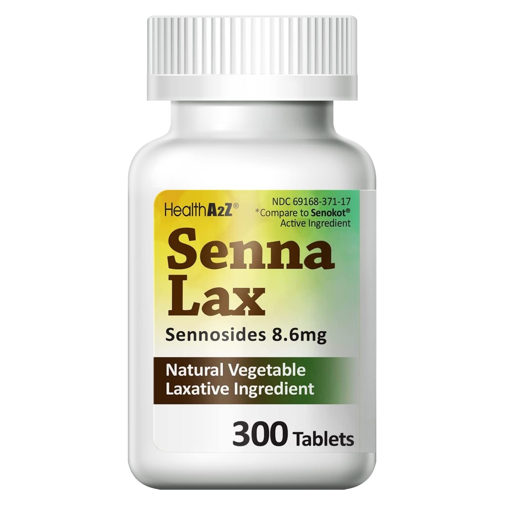HealthA2Z® Senna Laxative ... 300 Count ... Sennosidit 8,6 mg...