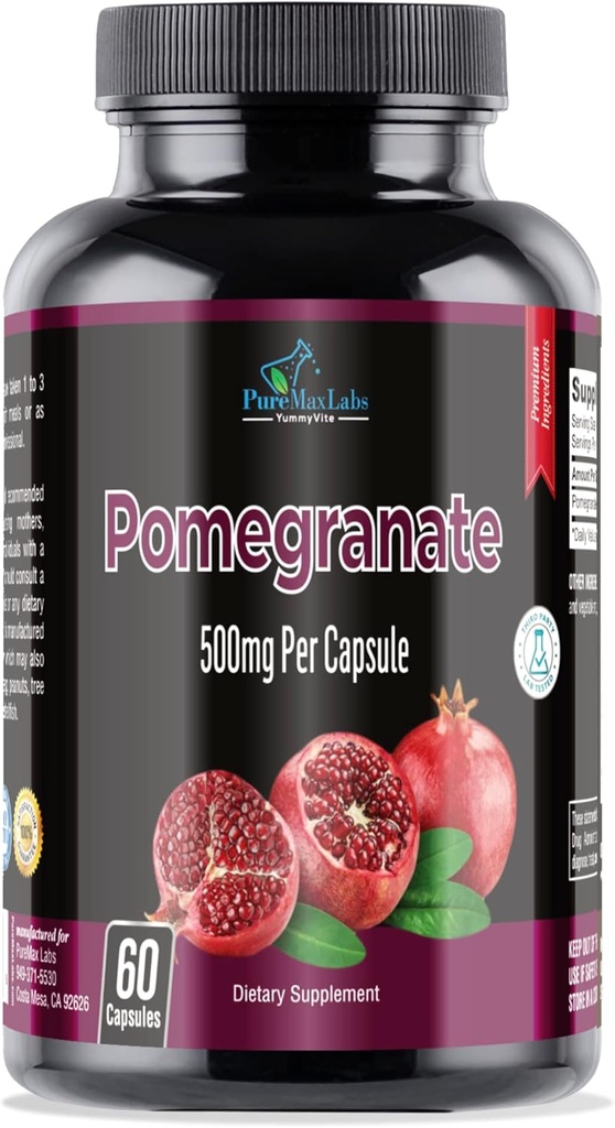 Granaattiomenakapselit - 500 mg, antioksidantti superruoka - 60 kapselia