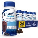 Säkerställ Original Dark Chocolate Nutrition Shake | Small Meal Replacement Shake | Redo att dricka | 9g Protein, 27 Vitaminer och mineraler | 8 fl oz - 24 Pack