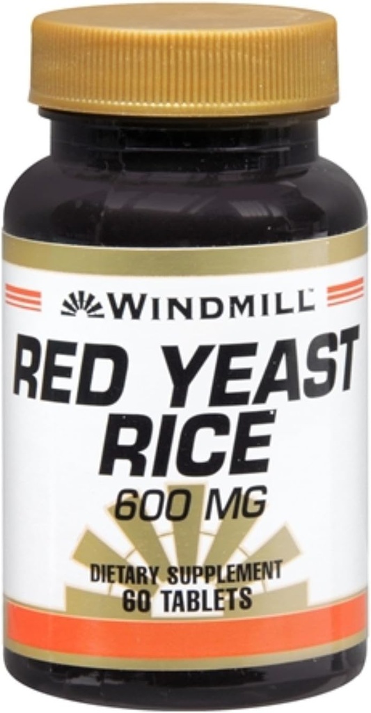 Windmill Red Fermented Rice 600 mg tabletter 60 tabletter (Pack på 6)