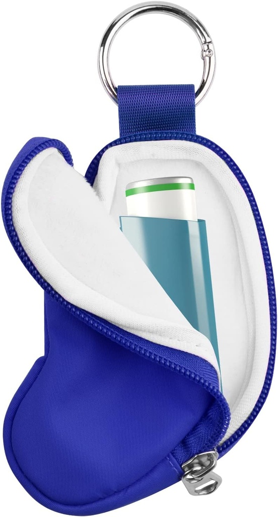 Beautyflier Astma Inhaler tapauksessa haltija matka kätevä Mini laukku aikuisille ja lapsille, ei sisällä inhalaattori (sininen)