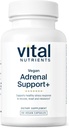 Vital Nutrients Vegan Adrenal Support + | Tillägg för att stödja Adrenal Gland funktion och hälsosam stressrespons * | Mild Stress * | Gluten, Dairy & Soy Free | 60 kapslar