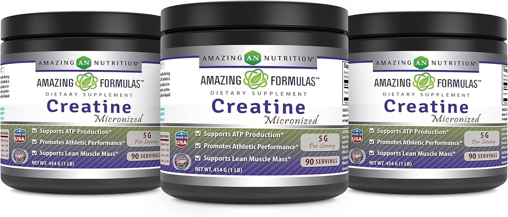 Hämmästyttävä Formula Micronized Creatine Monohydraatti Supplement ... 5000 Mg... ei-GMO...