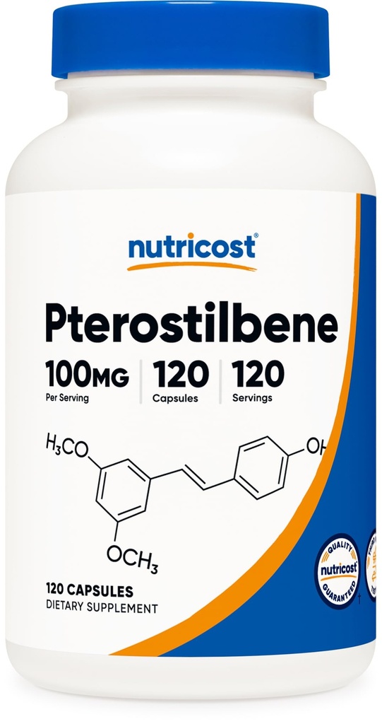 Nutricost Pterostilbene 100mg, 120 kapselia - ei-GMO, gluteeniton