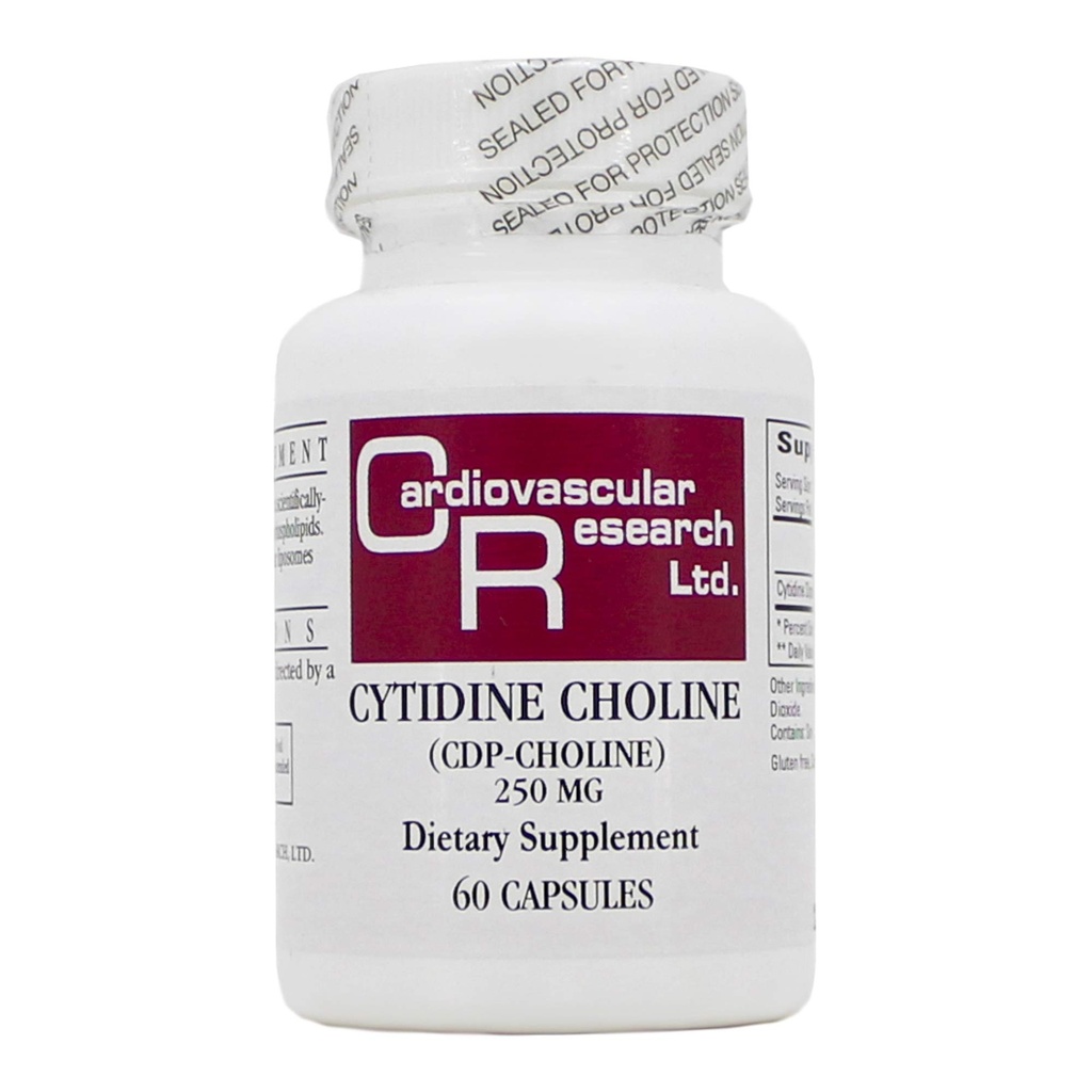 Cytidiinikoliini/CDP 250mg 60 Caps - Ekologinen kaava / kardiovaskulaarinen tutkimus