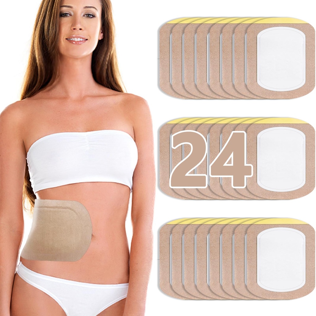 Castor Oil Pack Wrap, Castor Oil Patchs Kertakäyttöiset, Luomu Cotton Self-Adhesive Pads, Kannettava Vuodonesto Ei pesu