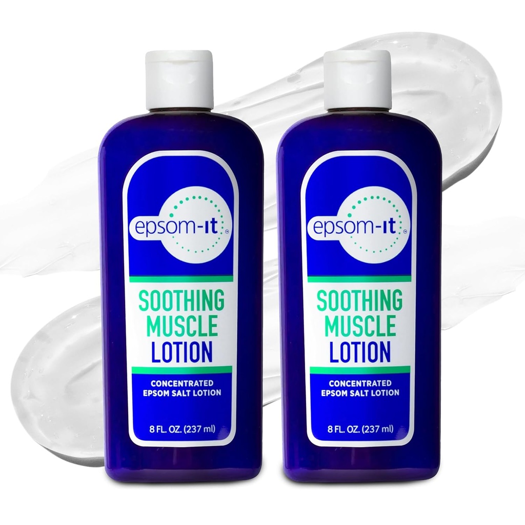 EPSOM-IT Rauhoittava Lihasvoide - Epsom Salt Magnesium Sulate Cream Arnica lihasjännitystä, Uutinen Magnesium Lotion, Tarjoten mukavuutta jalat, polvi ja jalat, 8,0 oz., 2-pack