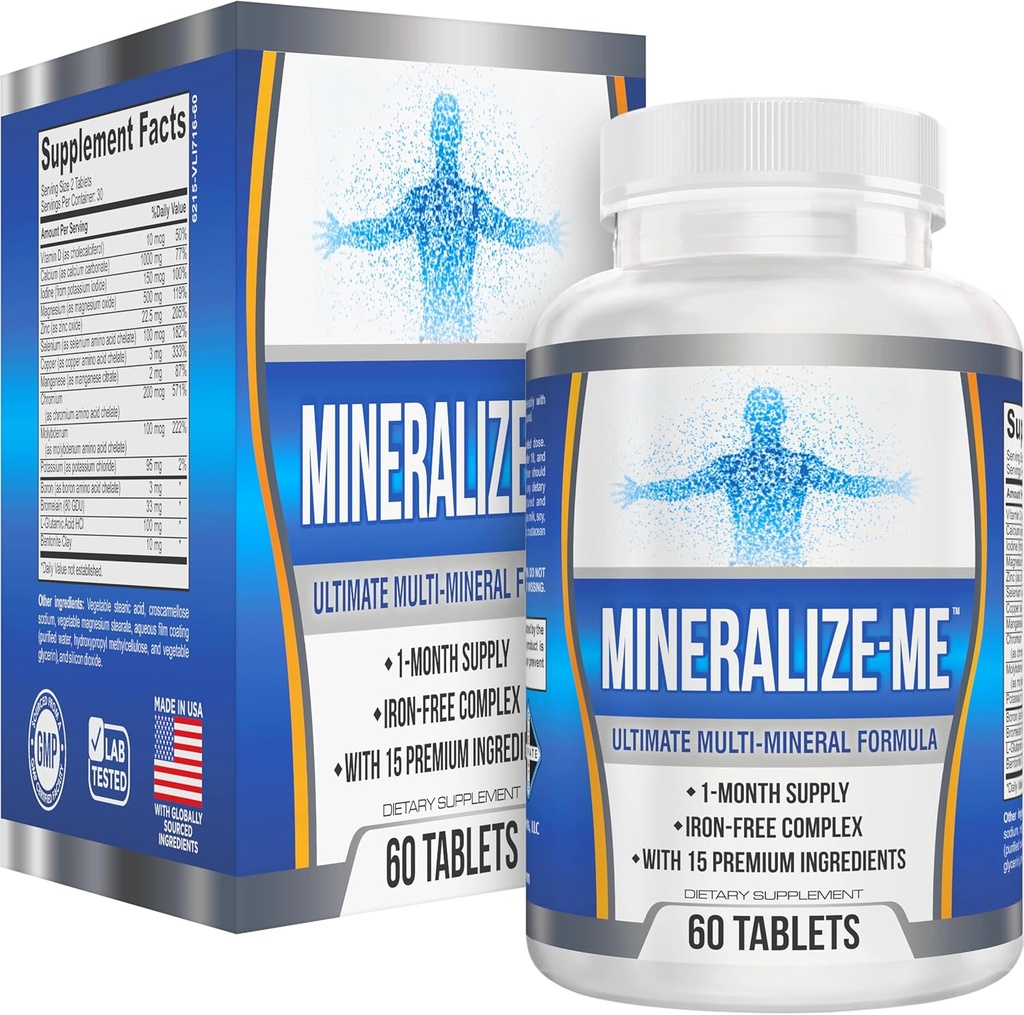 Multi-Mineral Supplement (15-in-1) Iron Free Formula 