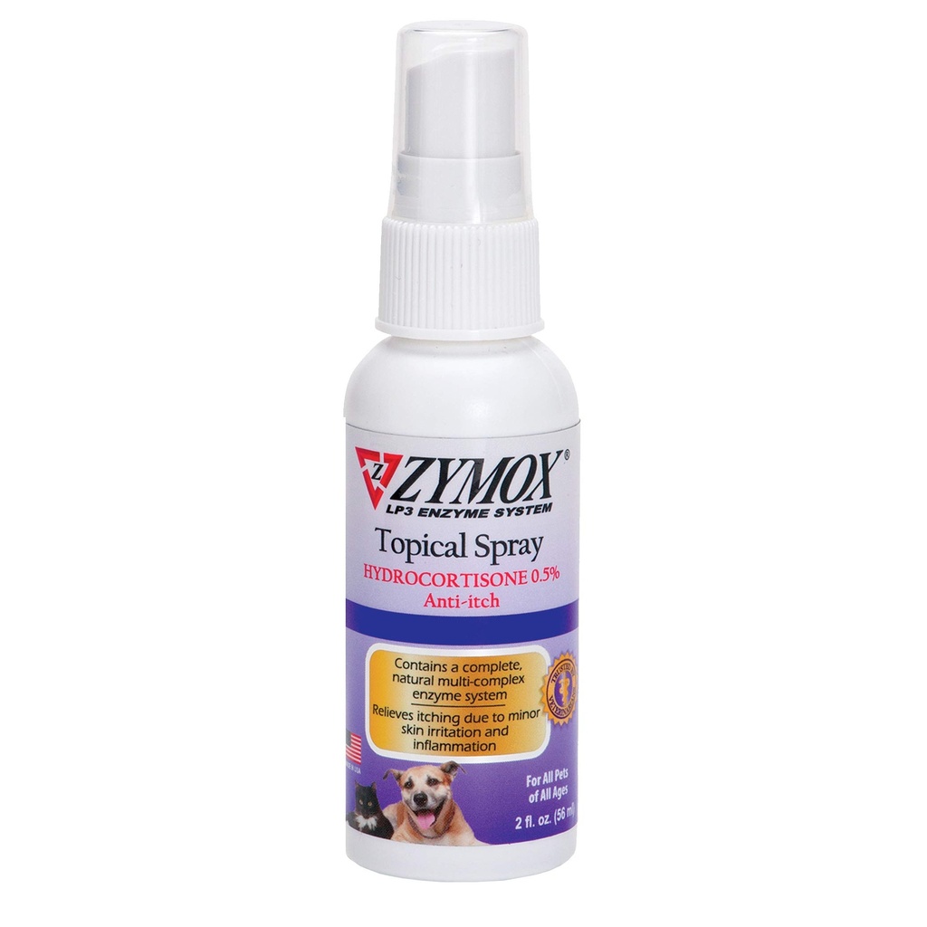 Zymox (OTC) Spray w/Hydrocortisone 0,5%, 2 Fl. Oz (Pack av 1)