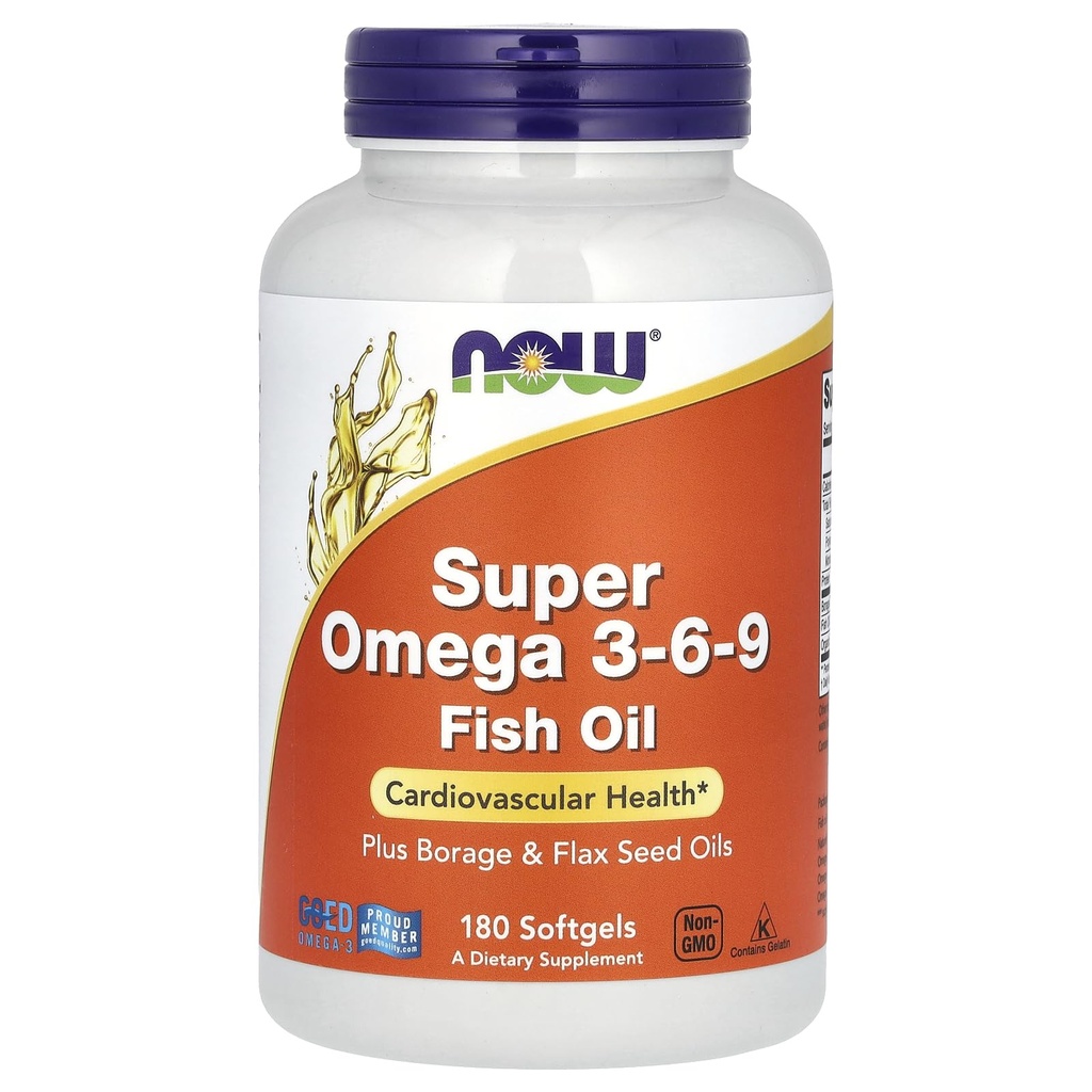 Nyt Foods Super Omega 3-6-9 Soft-gels, 1200Mg, 180-Count