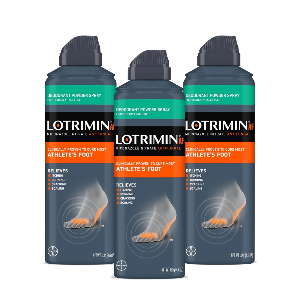 Lotrimiini Deodoranttijauhesumute, jossa on Mikonatsolinitraattia 2%, 4,6 oz (Pack of 3)