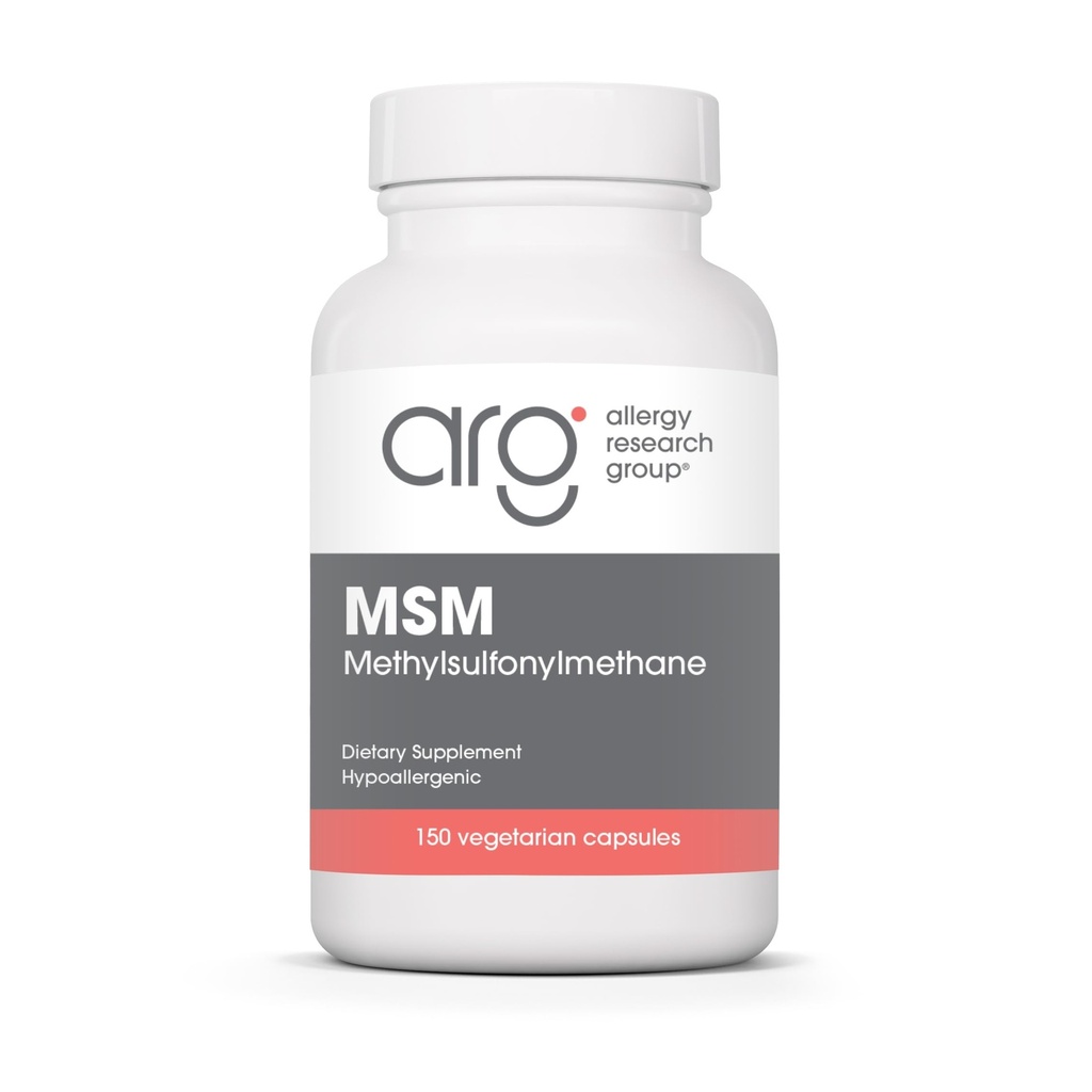 Allergia tutkimus Group MSM täydentää - MSM jauhe kapselit hiusten kasvua, metyylisulfonyylimetaani terveille hiuksille, iholle ja kynnet, 500 mg per tarjoilu - 150 kasvissyöjä kapselit