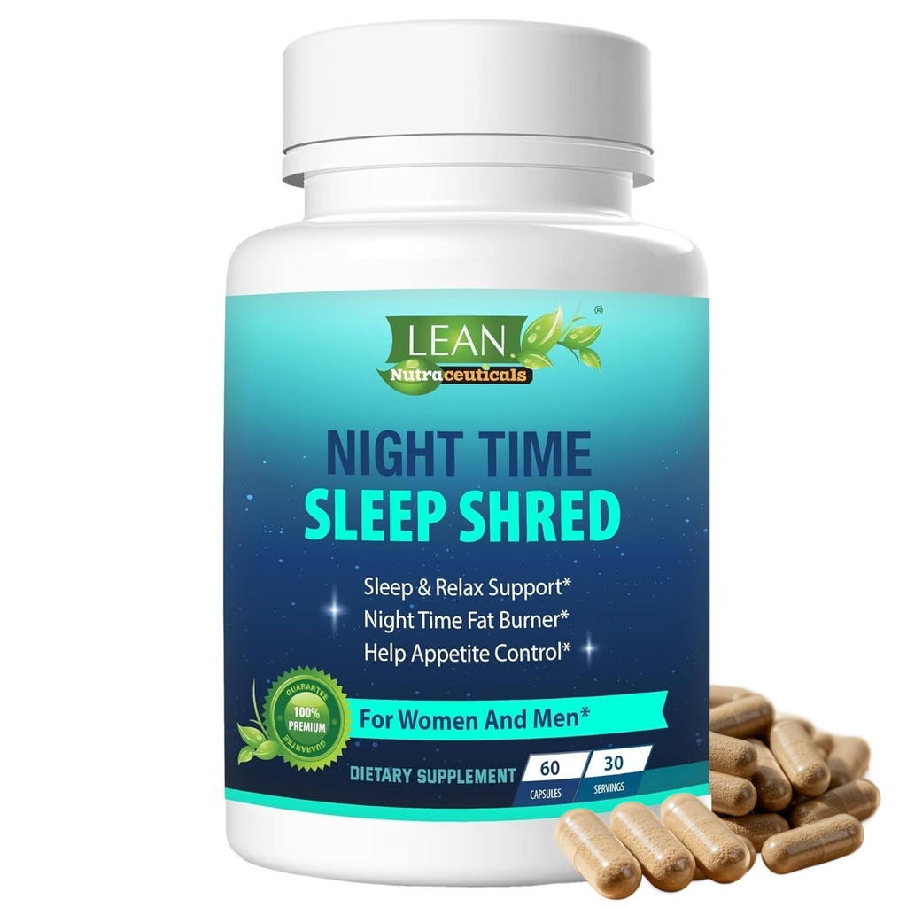 Painon lasku uniapu yöllä Silppua Fast Fat Burner, Melatoniini L-theanine Cla Ashwagandha Valerian juuri 5HTP pilleri, ruokahalua Suppressantti aineenvaihdunta Booster Calm täydentää naisten