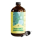 TasoUp Clean MCT Oil - 100% Caprylic C8 for Energy, Focus, Gut Health, Brain Superfuel - Keto täydentää Ketogeeninen kahvi ja ketonit - ei-GMO (32 oz lasipullo)