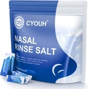 120PCS Salt Salt Saline Packets Sinus Nasal Rönse Neti Potille, henkilökohtaisesti kääritty 2,34G Nenänpesun kastelujärjestelmä nenän puhdistusaine täyttöpakkaus