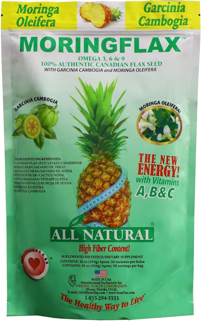 Bag Formula 100 Natural Canadian Pellava Seed Garcinia Cambogia ja Moringa Oleifera Bag, Tan, 16 Ounce