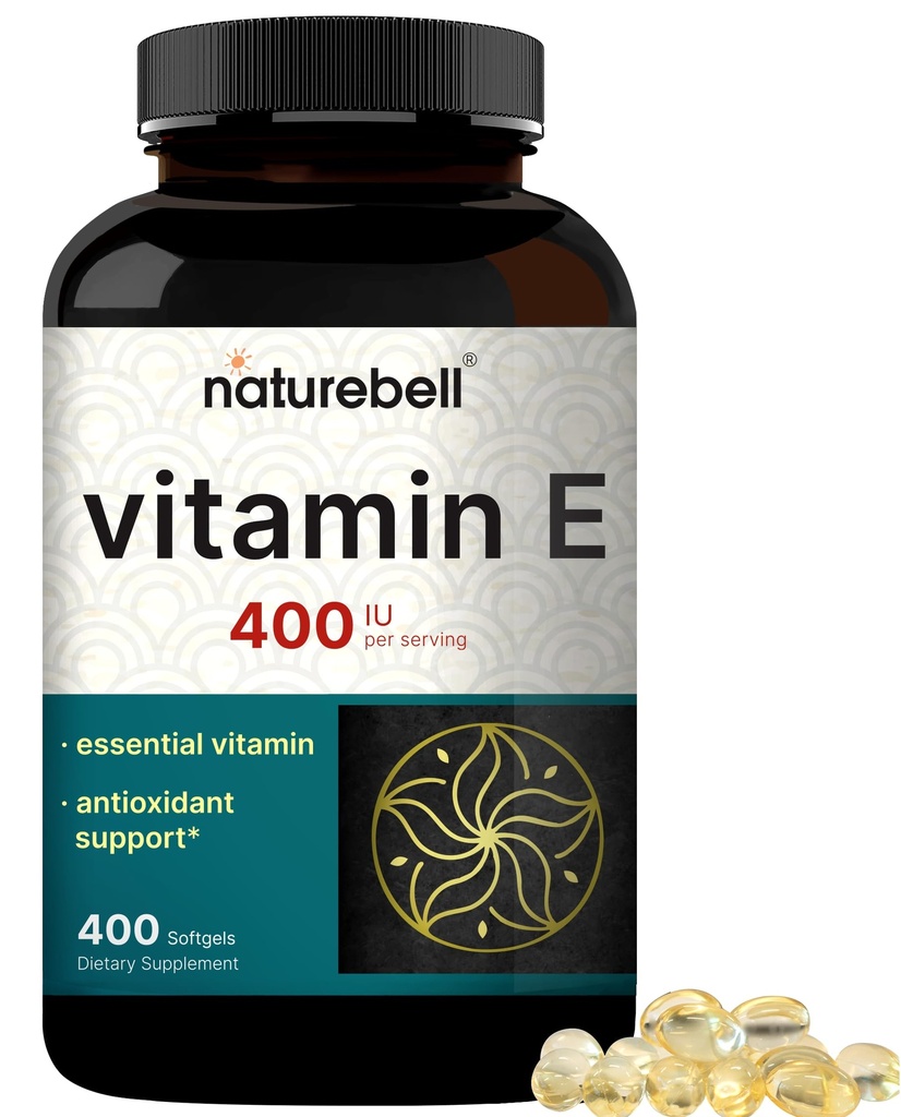NatureBell-vitamiini E-öljy Softgels, 400iu Per Serving, 400 pilleriä ...