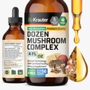 BIO KRAUTER Dozen Mushroom Tincture - Immune Support Supplement Drops - Främjar Digestive & Cognitive Support - Non-GMO, Liquid Immunity Defense Formel - 4 fl. oz Bottle