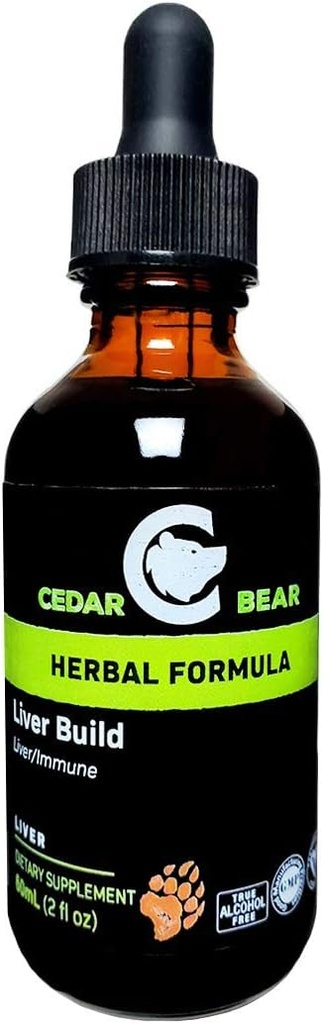 Cedar Bear Liver Rakenna nestemäinen kasviperäisten täydentää, joka auttaa vahvistamaan maksan ja appirakon toiminta 2 Fl Oz