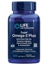 Life Extension Super Omega-3 Plus EPA / DHA Fish Oil, Sesame Lignans, Olivextrakt, Krill & Astaxanthin - Hjärta, Hjärna & Gemensam Hälsa Support - Glutenfri, Non-GMO - 120 Softgels
