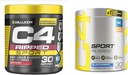 C4 Ripped Sport Pre Treenout Powder Fruit Punch - NSF Sertifioitu Sport + Sokeriton & C4 Sport Pre Treenout Powder Sininen Vadelma - Pre Treenout Energia