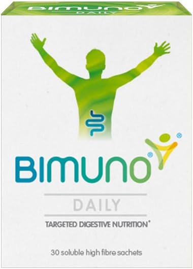 BIMUNO Original - Daily Prebiootti ruoka täydentää. Gut Health Tuki miehille, naisille, lapsille ja Bifidobacterium Kulttuuri. Korkea kuitu. Makutonta, kasvisruokaa, gluteeniton 1 pakkaus (30 pussia)
