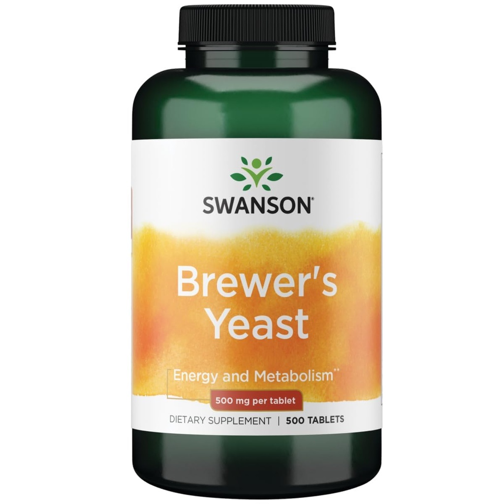 Swanson Brewer's Hiiva - B Complex Vitamiini Formula (500 mg, 500 tablettia)