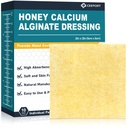 Manuka Honey Calcium Alginate Wound Dressing, 2"x 2" High Absorbency Honey Wound Dressing kanssa Kalsium Alginate, Medical Grade Manuka Honey Wound Care Bandges Patchs for Wounds(Pack of 10)