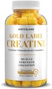Hinterland Verlag Gold Label Creatine Monohydrate Gummies for Strength, Muscle Building, Brain Health Supplement, 5g per Servering, 150 Gummies (30 portioner).