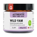 Authentic Organic Wild Yam Root Balancing Cream för kvinnor med Premium Herbal Botanicals, Yam Cream, Wild Yam Skin Care, alla ingredienser certifierade Vegan (VEGAN Clary Blend)