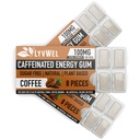 LyvWel Energy Gum | 100mg koffein per pärla | All Natural | Sugar-Free Pre-Workout Boost: Ditt viktiga energitillskott för att hålla vaken-3 Pack (kaffe)