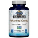 Puutarha Life Dr. Formulated Advanced Omega Fish Oil - Sitruuna, 1,290mg EPA, DHA + DPA Triglyseride Form, Single Source Omega 3 Supplement for Ultimate Brain & Heart Health, non-GMO, 180 Softgels
