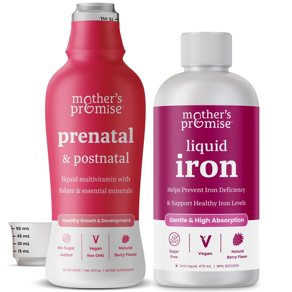 Äidin lupaus Liquid Iron & Prenatal Liquid Multi Bundle