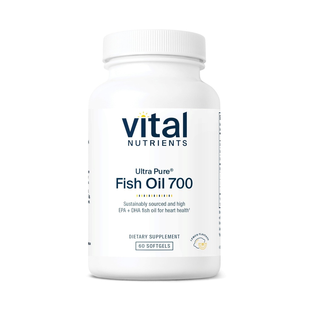 Elintoiminnot Ultra Pure® Fish Oil 700 ... tukee sydäntä, aivoja ja yhteistä terveyttä*...