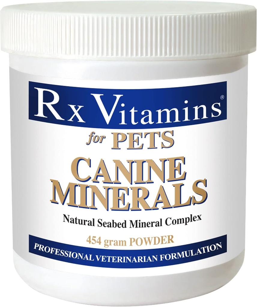 Rx Vitamins Canine Minerals - Dog Calcium Supplement Plus Magnesium & Kalium - Mineralpulver för hundar - Mineral Supplement för hundar 16 oz