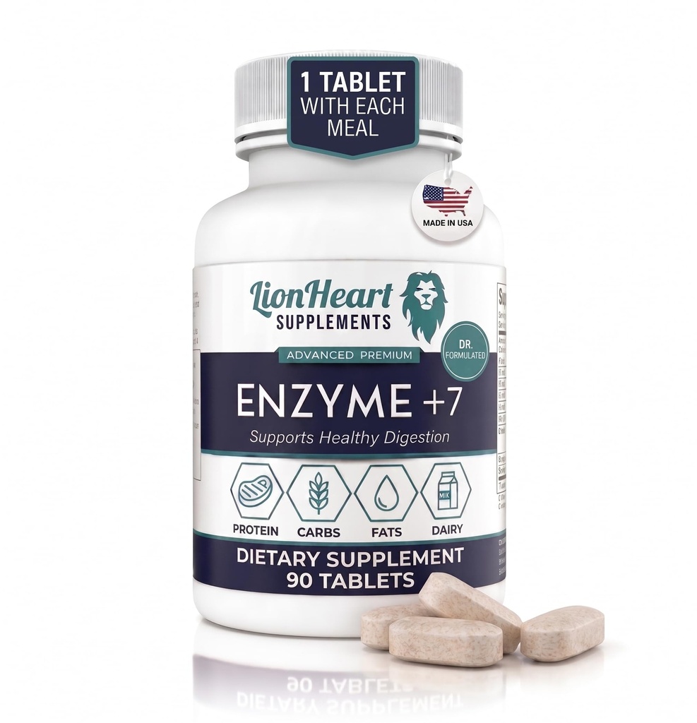 DIGESTIVE ENZYMES SUPPLEMENT - Inkluderar renade Ox Bile Salts - Tabletter för ingen Gallbladder Sufferers - Enzym för Digestion & Gas Relief - Hjälper till att Bloating, Acid Reflux, Constipation & Repair Leaky Gut