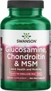 Swanson Mini-Tabs Glukosamiini Chondroitin & Msm Yhteinen liikkuvuus Jousto Mukavuus Cartila Connective Tissue Health Support 750/600/300 Miltigrams 360 Tabs