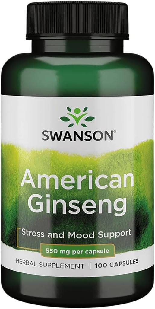 Swanson Premium Brand American Ginseng 550 Milligram 100 kapslar