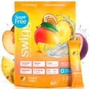 Swig Elektrolyytit Powder Packets - Ei Sugar Multivitamiini Hydraation Powder, Sokeriton Elektrolyytti Drink Mix B12, B5, B6, C, D ja Folaatti, Multivitamiini vesi, Trooppinen fuusio - 30 Sticks