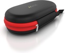 AGOZ Asthma Inhaler Medicine Travel Case Pouch Cover, Inhaler Holder med Zipper Closure och Wrist Strap (Black/Red)