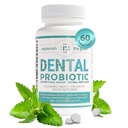 Dental Oral Probiootti, 60 purutabletit - Lisäravinteet w/BLIS K12 & M18 - Huono hengitys hoito aikuisille - Tehostaa suun terveys - Taistelee Halitosis, hammas Decay, Strep Throat (Mint Flavor)