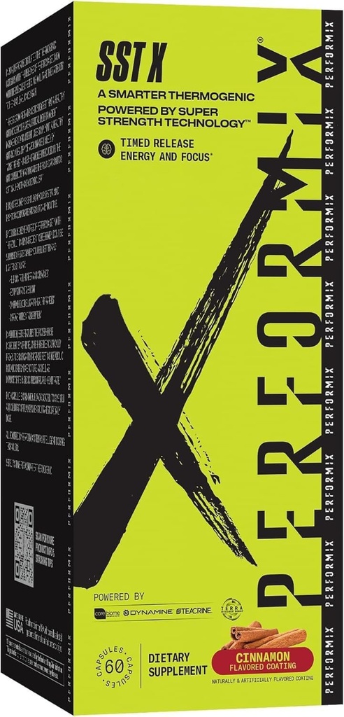 PERFORMIX SST X Ajastettu julkaisu Energia ja Focus Powered by Super Strength Technology - Kaneli - 60 kapselia (30 palvelinta)