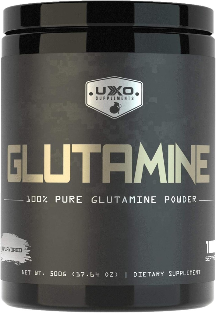 Mikronoitu L-glutamiini UXO-lisäaineiden avulla