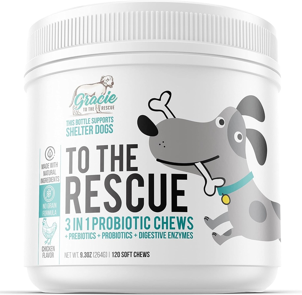 Probiotiska Chews for Dogs, Support Digestive Health, Dog Probiotics och Digestive Enzymes, Dog Probiotic Chews, Probiotic Dogs, Puppy Probiotic, Pet Probiotics for Dogs - 120 Soft Chews