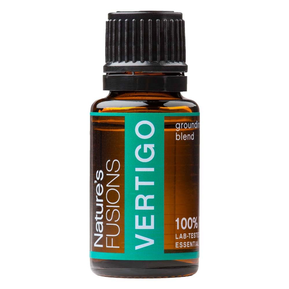 Nature's Fusions Vertigo Relief, Inkivääriöljy Pahoinvointi Relief Essential Oil Blends (15 ml) - Nopeasti toimivat Motion Picture Relief, Aamulla sairas, Huimaus Relief, & Vertigo Medicine w/ Piparmint
